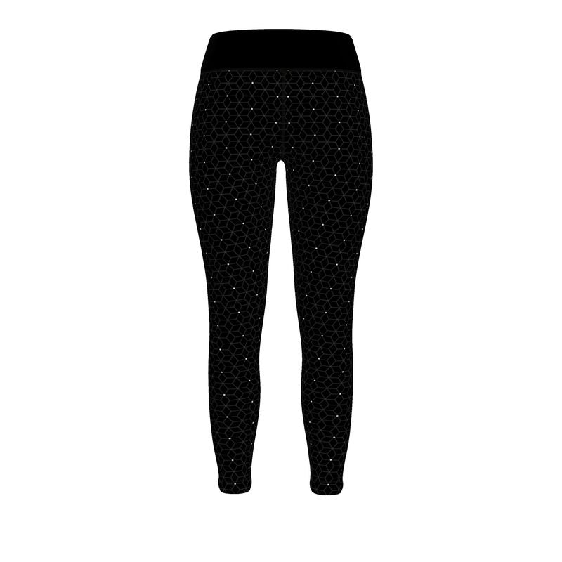 Sports Leggings | Midnight Matrix | A01 Mono