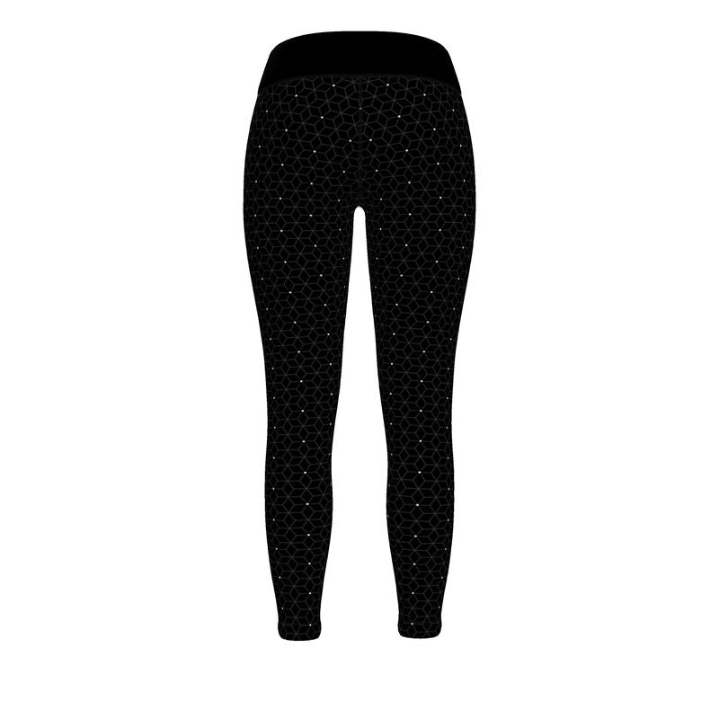 Sports Leggings | Midnight Matrix | A01 Mono
