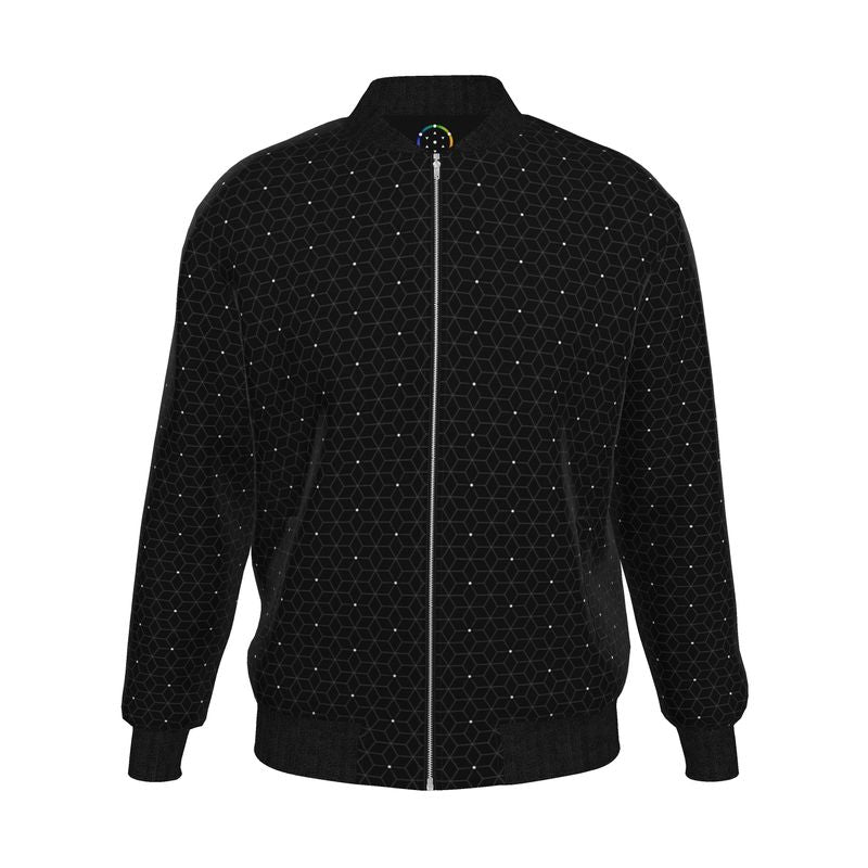 Mens Bomber Jacket | Midnight Matrix | A01 Mono